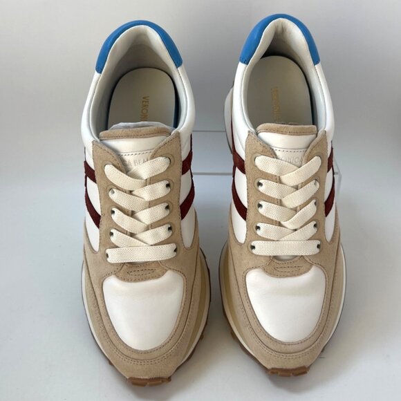 Veronica Beard Valentina Womens Suede White Beige Sneakers Size 8 M - Picture 5 of 8